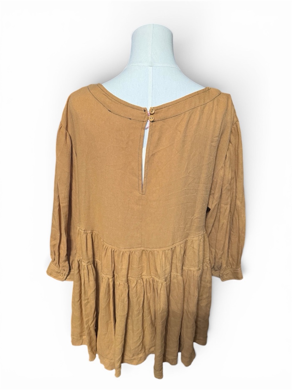 Entro Camel Tan Babydoll Top NWT - Picture 5 of 6
